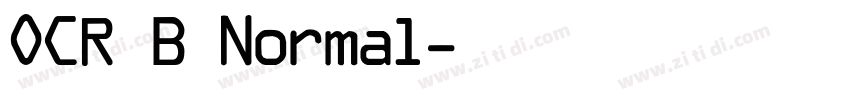 OCR B Normal字体转换